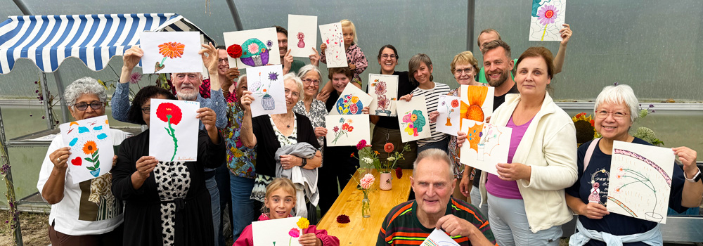 creatieve workshop bloemen tekenen, buitenbloem delft